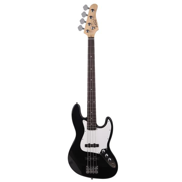 Glarry GJazz Bass With Bass Amplifier - Black