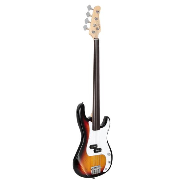 Glarry Fretless Electric Bass - Sunburst