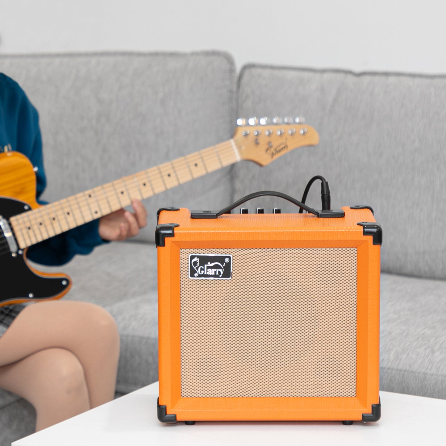 Glarry 15W GEA-15 Electric Guitar Amplifier - Orange