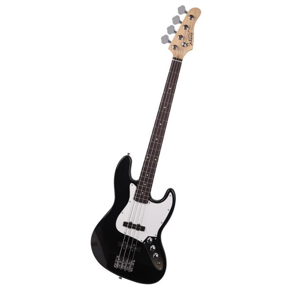 Glarry GJazz Bass With Bass Amplifier - Black