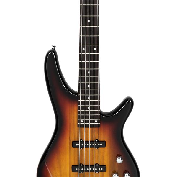 Glarry GIB 5-String Electric Bass Guitar With Accessories - Sunburst