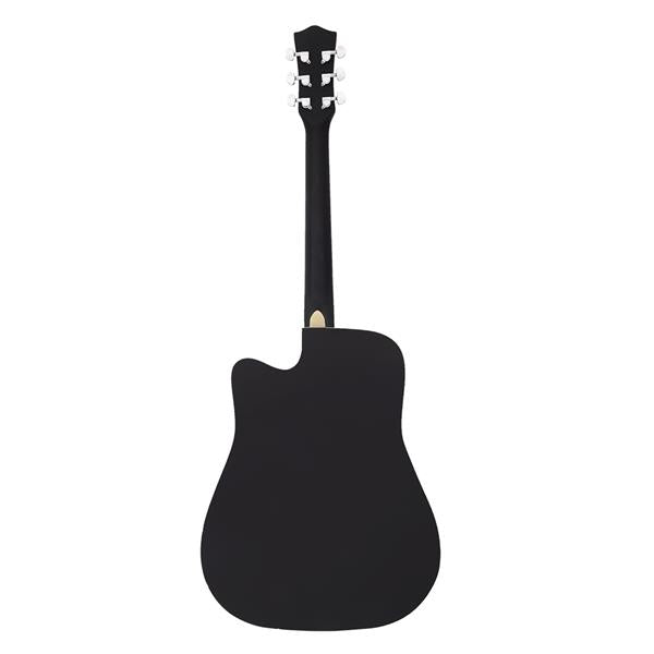 Glarry GT502 41-Inch Spruce-Top Folk Guitar with Accessories - Matte Black