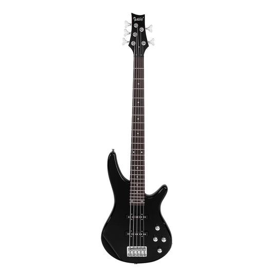 Glarry GIB 5-String Electric Bass Guitar With Accessories - Black