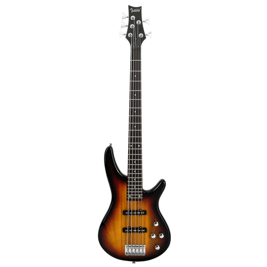 Glarry GIB 5-String Electric Bass Guitar With Accessories - Sunburst