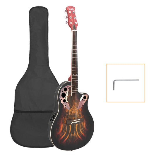 Glarry 41-inch Full-Size Cutaway Acoustic-Electric Guitar - Sunburst