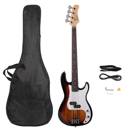 Glarry GP Electric Bass Guitar With Accessories - Sunburst