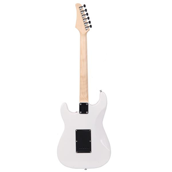 Glarry GST Electric Guitar With Guitar Amp - White