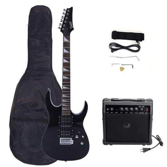 Glarry 170 Model With 20W Guitar Amp - Black
