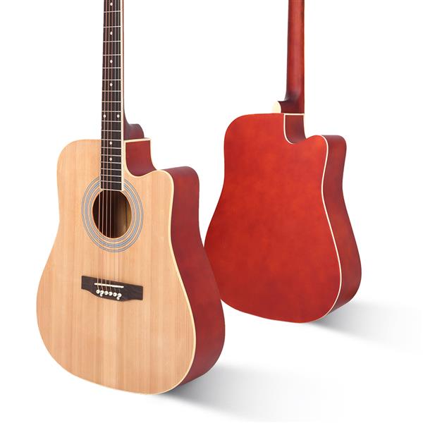 Glarry GT502 41-Inch Single Cut Spruce Top Folk Guitar - Burlywood