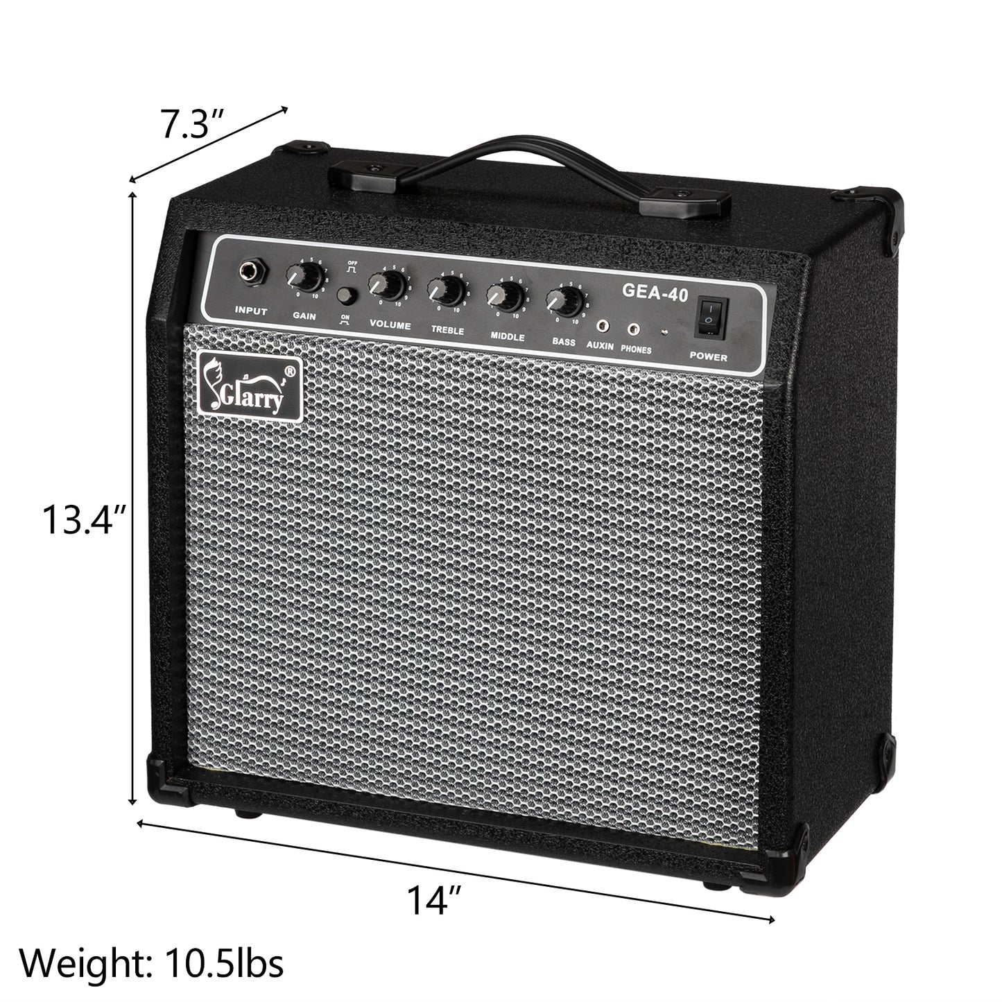 Glarry 40W GEA-40 Electric Guitar Amplifier Black