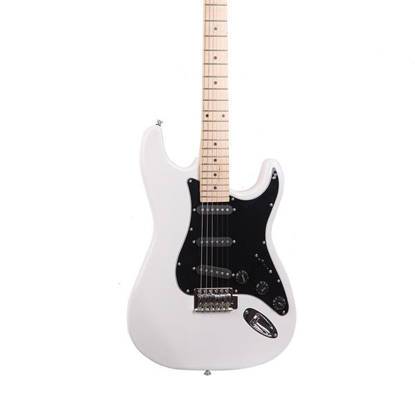 Glarry GST Electric Guitar With Guitar Amp - White