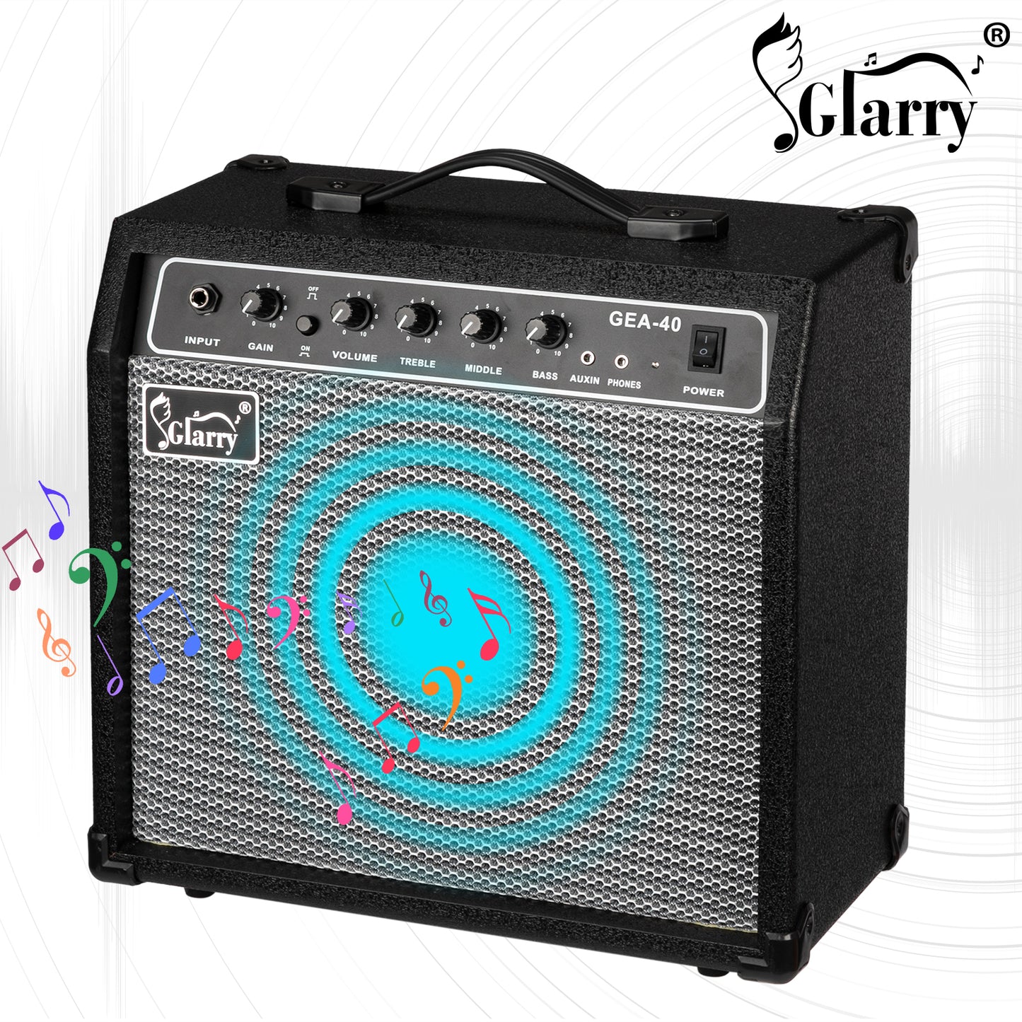 Glarry 40W GEA-40 Electric Guitar Amplifier Black