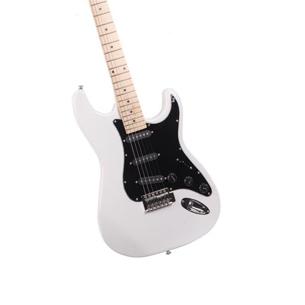 Glarry GST Electric Guitar With Guitar Amp - White