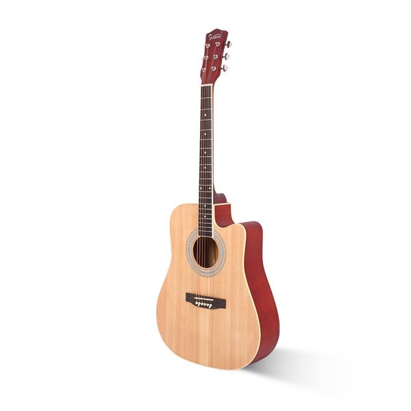 Glarry GT502 41-Inch Single Cut Spruce Top Folk Guitar - Burlywood