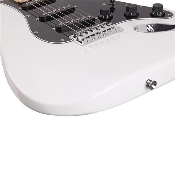 Glarry GST Electric Guitar With Guitar Amp - White