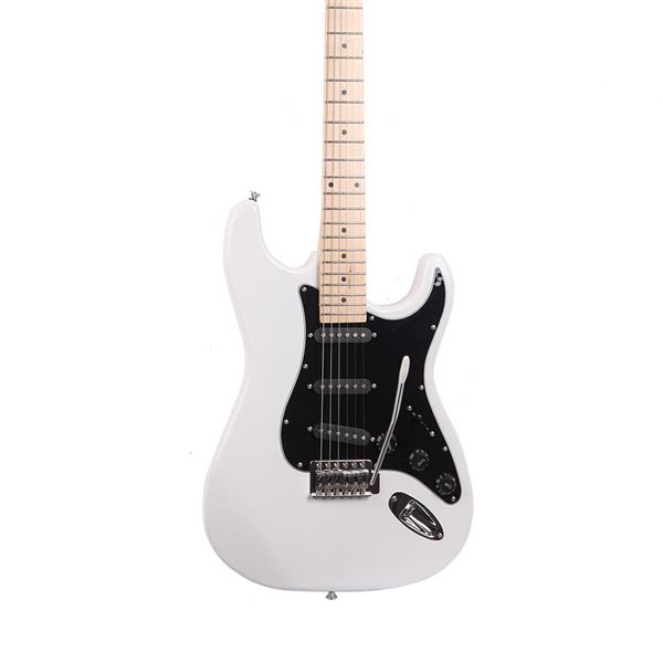 Glarry GST Electric Guitar With Guitar Amp - White