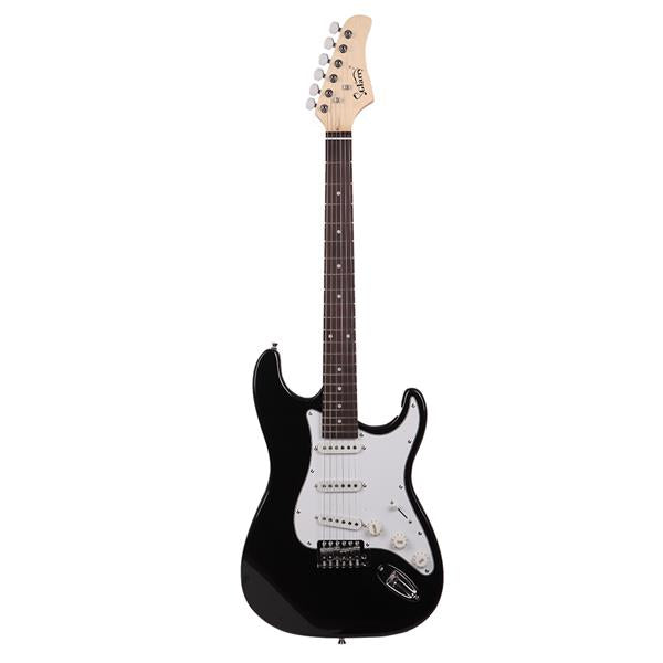 Glarry GST Electric Guitar With Accessories - Black